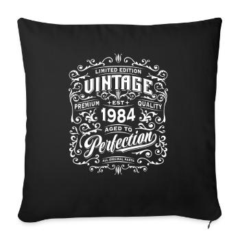 Vintage 1984 édition limitée rétro 40e anniversaire - Housse de coussin décorative 45 x 45 cm - noir - Devant