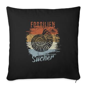 Fossilien Sucher - Archologie - Archäologe - Sofakissenbezug 45 x 45 cm - Schwarz - Vorne