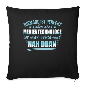 Lustige Medientechnologe Arbeit Medienproduktion - Sofa pillowcase 17,3'' x 17,3'' (45 x 45 cm) - black - Front