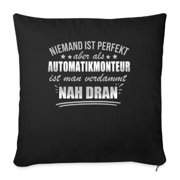 Lustige Automatikmonteur Beruf Arbeit Reparatur - Sofa pillowcase 17,3'' x 17,3'' (45 x 45 cm) - black - Front