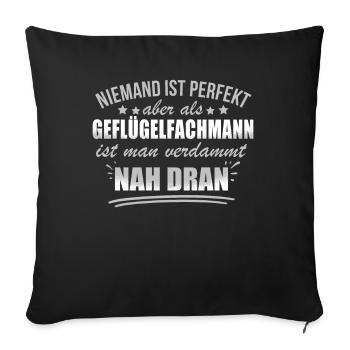 Lustige Geflügelfachmann Beruf Arbeit Hühner Zucht - Sofa pillowcase 17,3'' x 17,3'' (45 x 45 cm) - black - Front