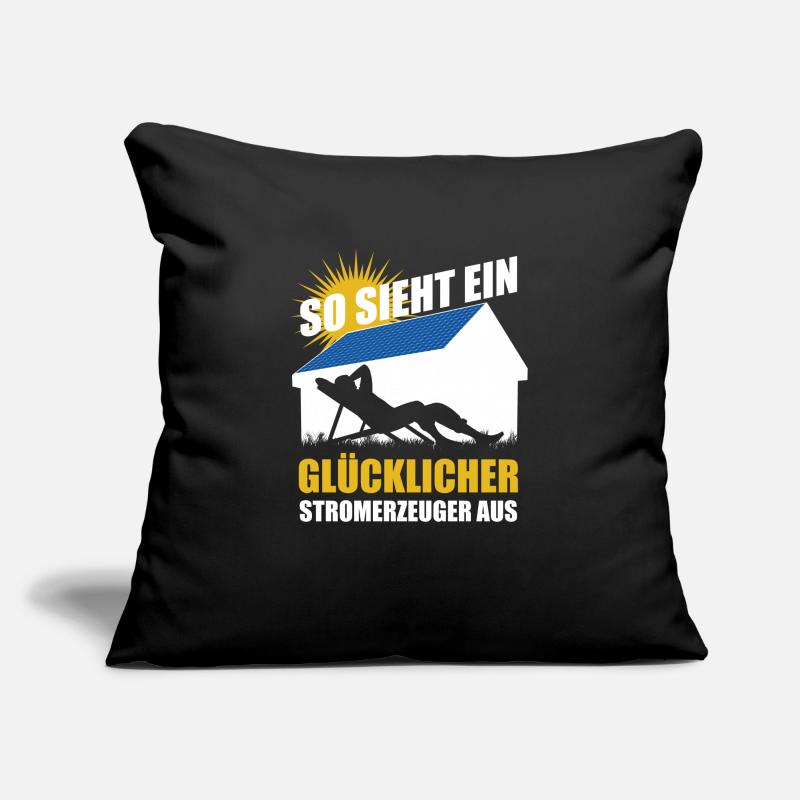 So sieht ein glücklicher Stromerzeuger aus - Solar Sofakissenbezug 45 x 45 cm