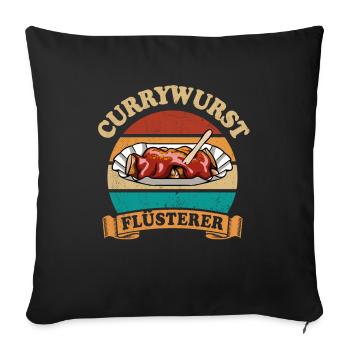 Currywurst Flüsterer - Sofakissenbezug 45 x 45 cm - Schwarz - Vorne