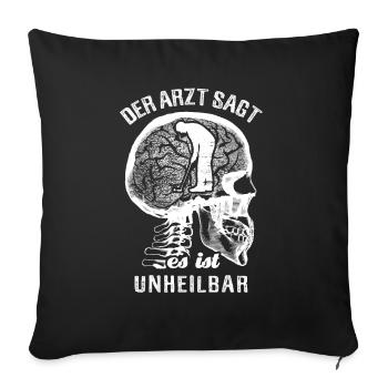 Minigolf - Der Arzt sagt es ist unheilbar - Sofakissenbezug 45 x 45 cm - Schwarz - Vorne