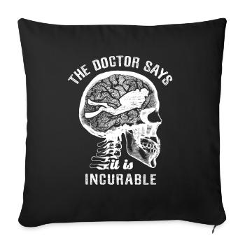 Le médecin dit que c’est incurable - plongée sous-marine - Housse de coussin décorative 45 x 45 cm - noir - Devant