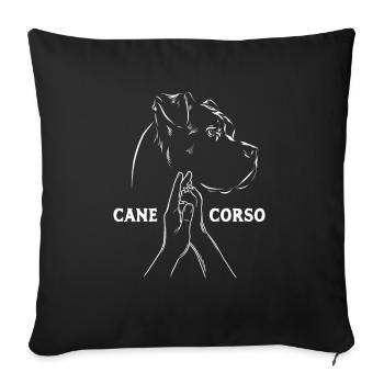 Cane Corso - High Five - Fan de chien - Housse de coussin décorative 45 x 45 cm - noir - Devant