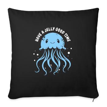 Passez un bon moment en gelée - Méduse avec des tentacules - Housse de coussin décorative 45 x 45 cm - noir - Devant