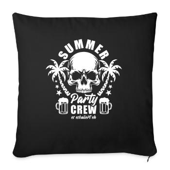 Summer Party Crew - Ça s’intensifie de toute façon - Verre à bière - Housse de coussin décorative 45 x 45 cm - noir - Devant