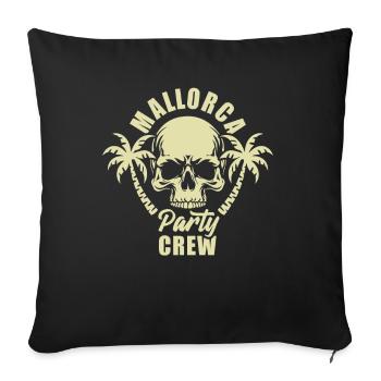 Mallorca Party Crew - it's escalating anyway - Sofa pillowcase 17,3'' x 17,3'' (45 x 45 cm) - black - Front