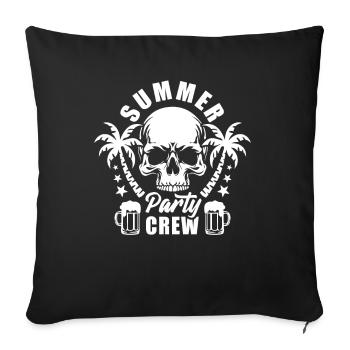 Summer Party Crew - Verre à bière - Housse de coussin décorative 45 x 45 cm - noir - Devant