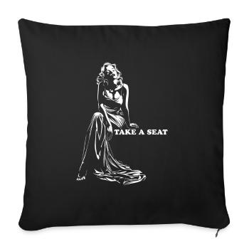 Nostalgia Glamour PinUp Girl, Hollywood, Diva - Sofa pillowcase 17,3'' x 17,3'' (45 x 45 cm) - black - Front