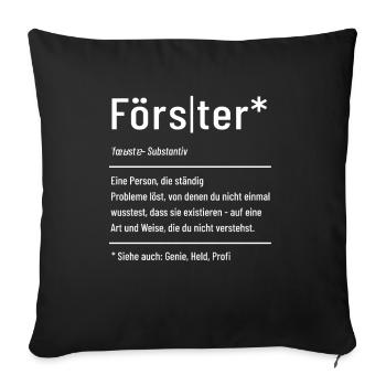Förster - Definition - Lexikon - Sofakissenbezug 45 x 45 cm - Schwarz - Vorne