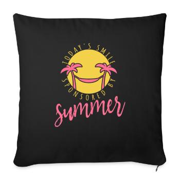 Sourire sponsorisé par l’été - Palmen - Hamac - Housse de coussin décorative 45 x 45 cm - noir - Devant