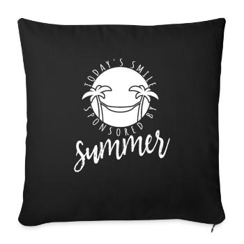 Sourire sponsorisé par l’été - Palmen - Hamac - Housse de coussin décorative 45 x 45 cm - noir - Devant