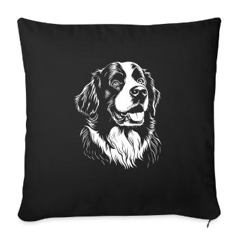 Bouvier Bernois - Dog Fan - Housse de coussin décorative 45 x 45 cm - noir - Devant
