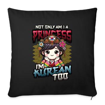 Mädchen Koreanische Herkunft Südkorea - Sofakissenbezug 45 x 45 cm - Schwarz - Vorne