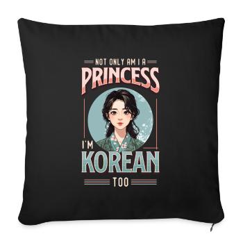Mädchen Koreanische Herkunft Südkorea - Sofakissenbezug 45 x 45 cm - Schwarz - Vorne