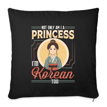 Mädchen Koreanische Herkunft Südkorea - Sofakissenbezug 45 x 45 cm - Schwarz - Vorne