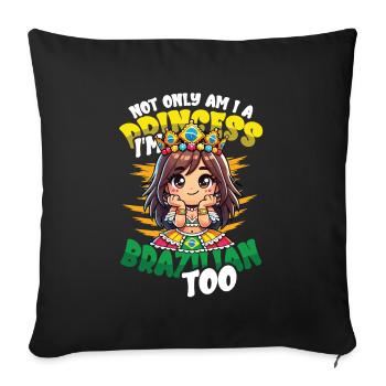 Girls of Brazilian origin Brazil - Sofa pillowcase 17,3'' x 17,3'' (45 x 45 cm) - black - Front