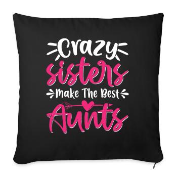 Sisters Best Aunts Baby Pregnancy Announcement - Sofakissenbezug 45 x 45 cm - Schwarz - Vorne