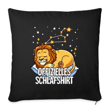 Chemise de nuit officielle Zodiac Leo - Housse de coussin décorative 45 x 45 cm - noir - Devant