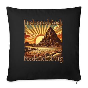 Enchanted Rock Nature Walk in - Sofa pillowcase 17,3'' x 17,3'' (45 x 45 cm) - black - Front