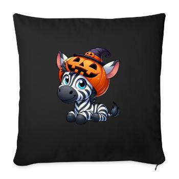 Cute Halloween Zebra Pumpkin Cartoon - Sofa pillowcase 17,3'' x 17,3'' (45 x 45 cm) - black - Front