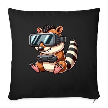 Hyena VR Gamer Gamer en réalité virtuelle - Housse de coussin décorative 45 x 45 cm - noir - Devant