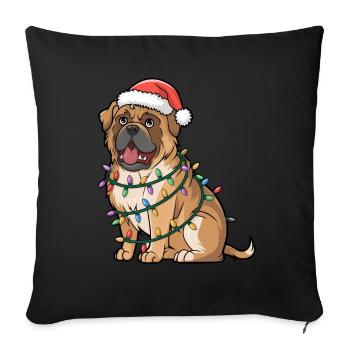 Tibetan Mastiff Christmas Lights Xmas Dogs Gifts - Sofakissenbezug 45 x 45 cm - Schwarz - Vorne