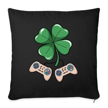 Gaming Shamrock St Patrick's Day Gamer Gifts Men - Sofakissenbezug 45 x 45 cm - Schwarz - Vorne