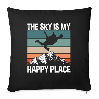 Parachute Happy Place - Sofa pillowcase 17,3'' x 17,3'' (45 x 45 cm) - black - Front