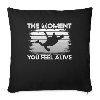 Parachute Feel Alive - Housse de coussin décorative 45 x 45 cm - noir - Devant