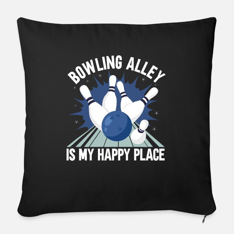 Bowling - Housse de coussin décorative 45 x 45 cm - noir