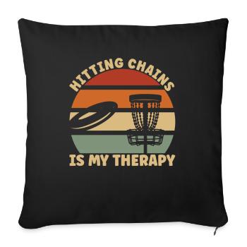 Disc Golf Chains - Sofakissenbezug 45 x 45 cm - Schwarz - Vorne
