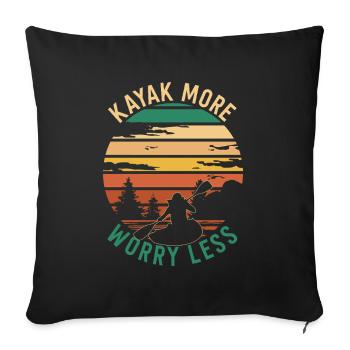 Kayak More - Sofa pillowcase 17,3'' x 17,3'' (45 x 45 cm) - black - Front