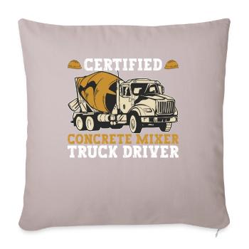 Concrete mixer - Sofa pillowcase 17,3'' x 17,3'' (45 x 45 cm) - light taupe - Front