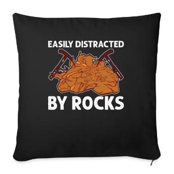 Geologe Rocks - Sofakissenbezug 45 x 45 cm - Schwarz - Vorne