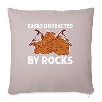 Geologist Rocks - Sofa pillowcase 17,3'' x 17,3'' (45 x 45 cm) - light taupe - Front