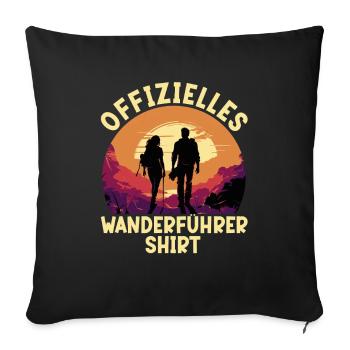 Wanderführer - Sofakissenbezug 45 x 45 cm - Schwarz - Vorne