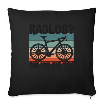 Bikeless cyclists - Sofa pillowcase 17,3'' x 17,3'' (45 x 45 cm) - black - Front