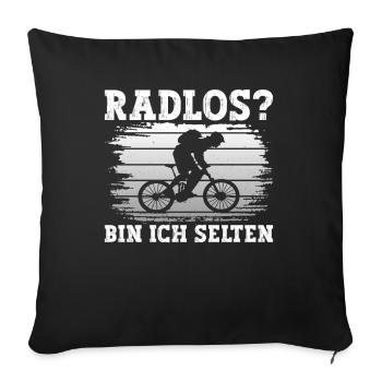 Cyclists Cycleless - Sofa pillowcase 17,3'' x 17,3'' (45 x 45 cm) - black - Front