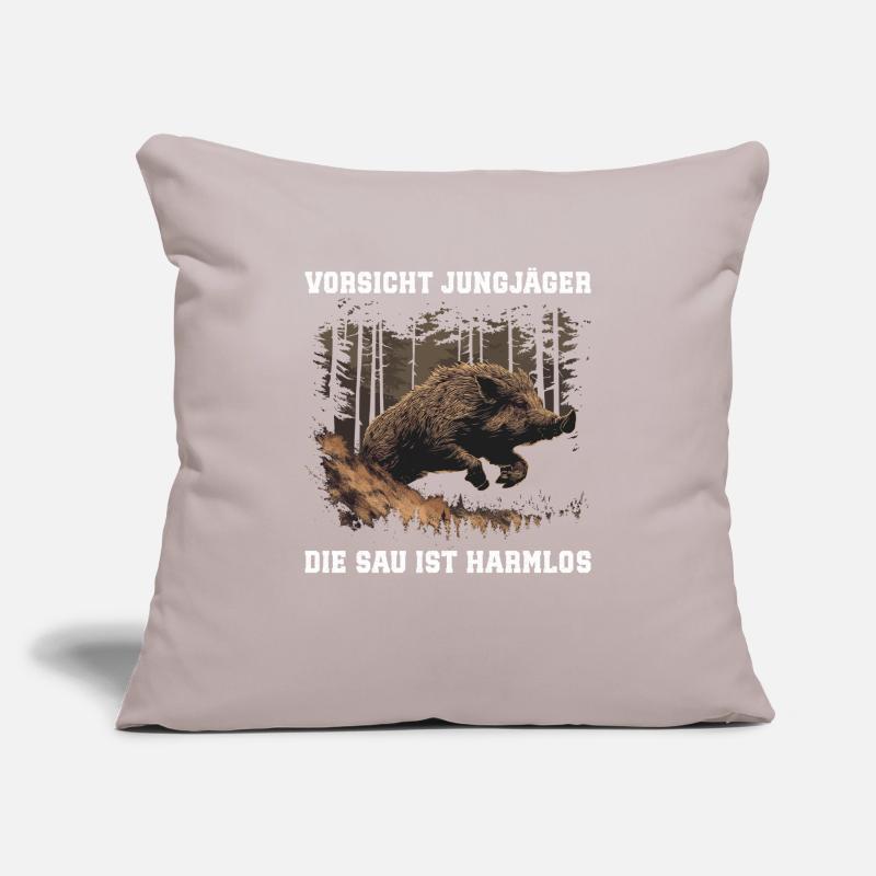 Vorsicht Jungjäger Sofakissenbezug 45 x 45 cm