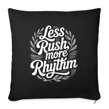 Slow Living Chill Vibes Live Slow - Sofa pillowcase 17,3'' x 17,3'' (45 x 45 cm) - black - Front