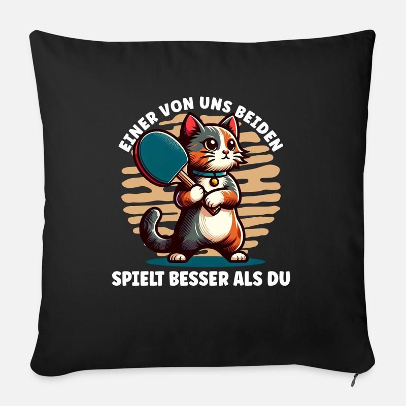 Table Tennis Player Table Tennis Play Design - Sofa pillowcase 17,3'' x 17,3'' (45 x 45 cm) - black