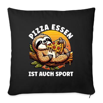 Fast Food Pizza Liebhaber Pizza Essen Italienische - Sofakissenbezug 45 x 45 cm - Schwarz - Vorne