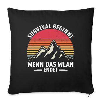Bushcrafting Equipment Outdoor Survival - Sofa pillowcase 17,3'' x 17,3'' (45 x 45 cm) - black - Front