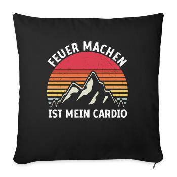 Bushcrafting Equipment Outdoor Survival - Sofa pillowcase 17,3'' x 17,3'' (45 x 45 cm) - black - Front