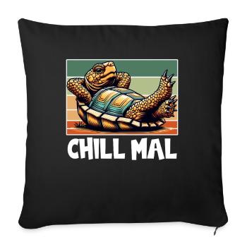 Turtle Lover Funny Saying - Sofa pillowcase 17,3'' x 17,3'' (45 x 45 cm) - black - Front