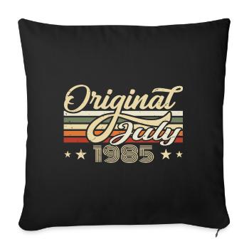 Cadeau juillet 1985 anniversaire né en juillet 1985 - Housse de coussin décorative 45 x 45 cm - noir - Devant