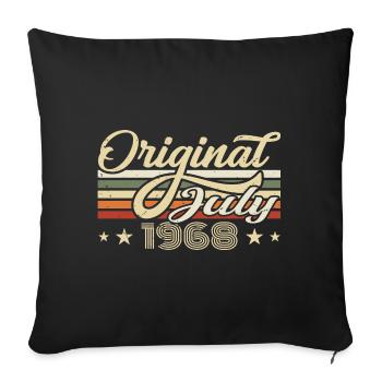 Cadeau Juillet 1968 Anniversaire Né En Juillet 1968 - Housse de coussin décorative 45 x 45 cm - noir - Devant